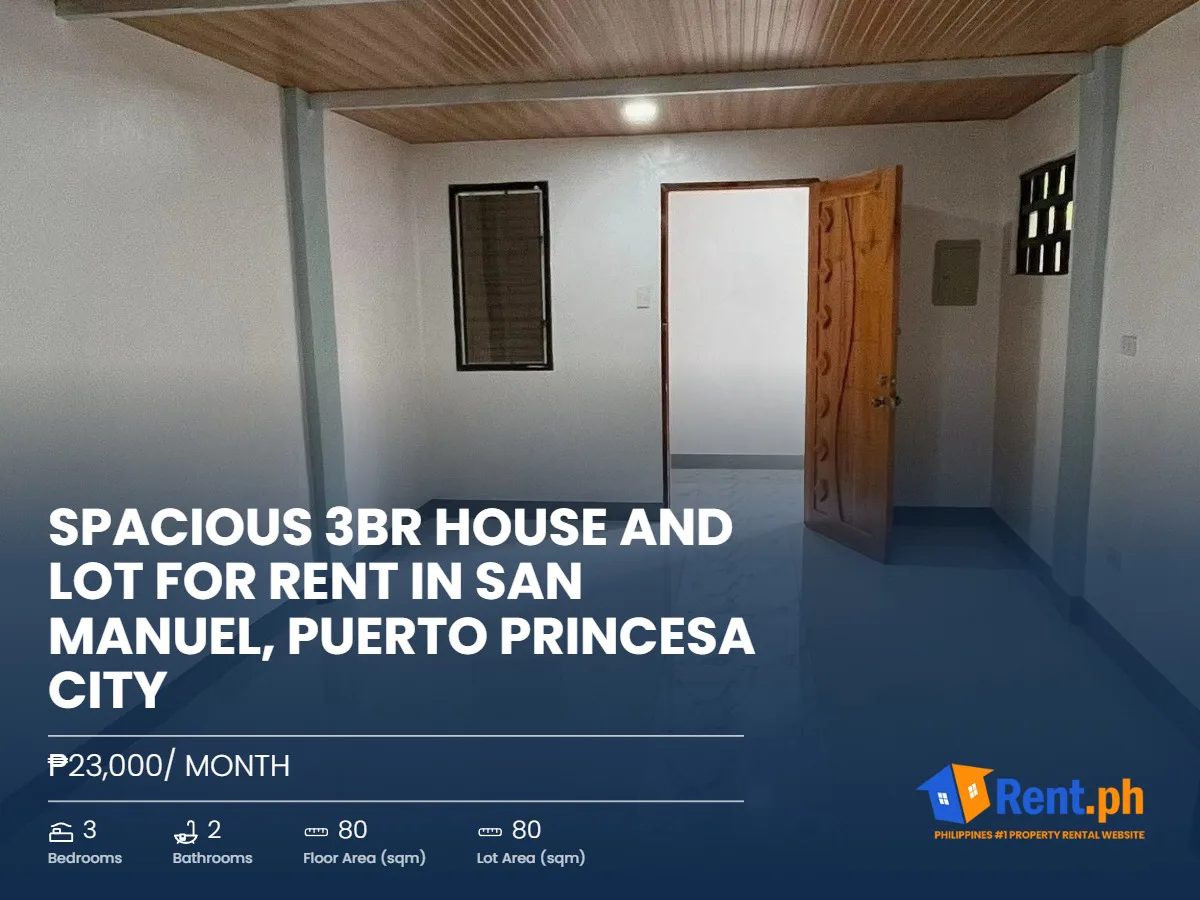 Spacious 3BR House and Lot For Rent in San Manuel, Puerto Princesa City
