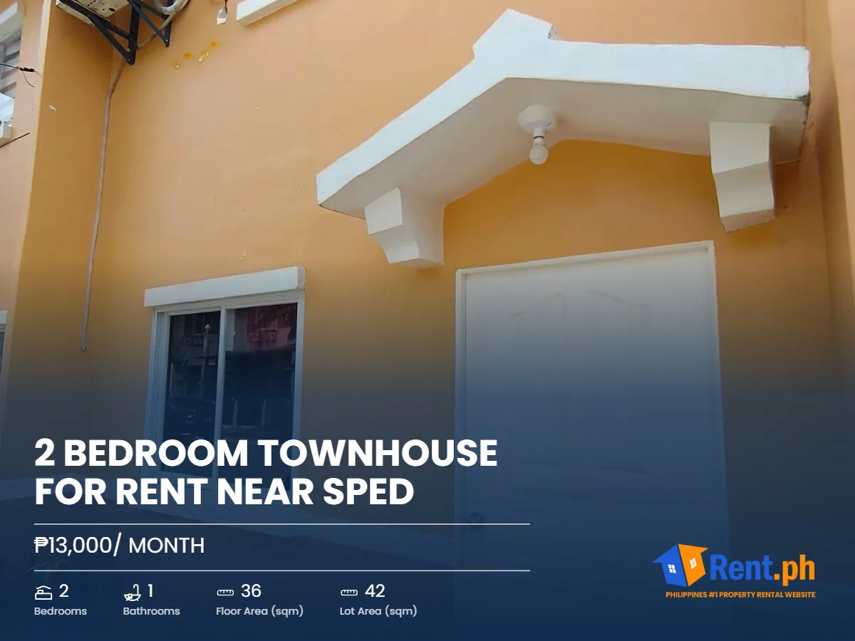 2 BEDROOM TOWNHOUSE FOR RENT NEAR SPED