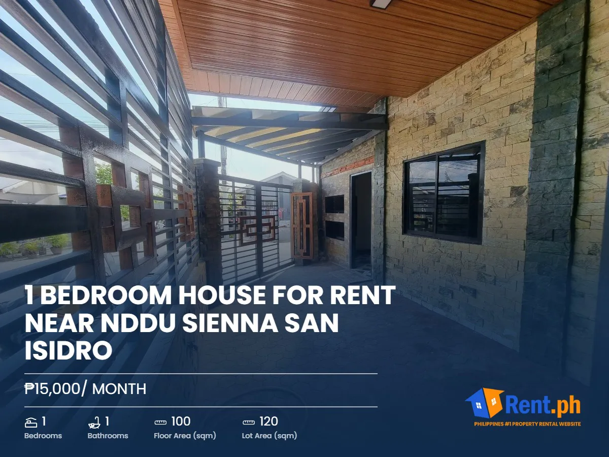 1 BEDROOM HOUSE FOR RENT NEAR NDDU SIENNA SAN ISIDRO
