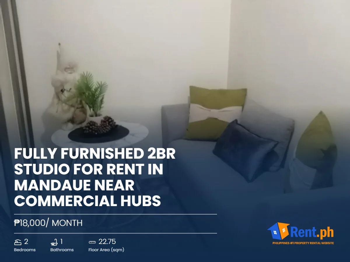Fully Furnished 2BR Studio For Rent in Mandaue near Commercial Hubs