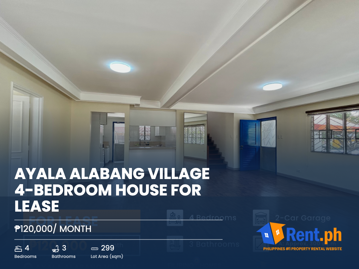 Ayala Alabang Village 4-Bedroom House for Lease