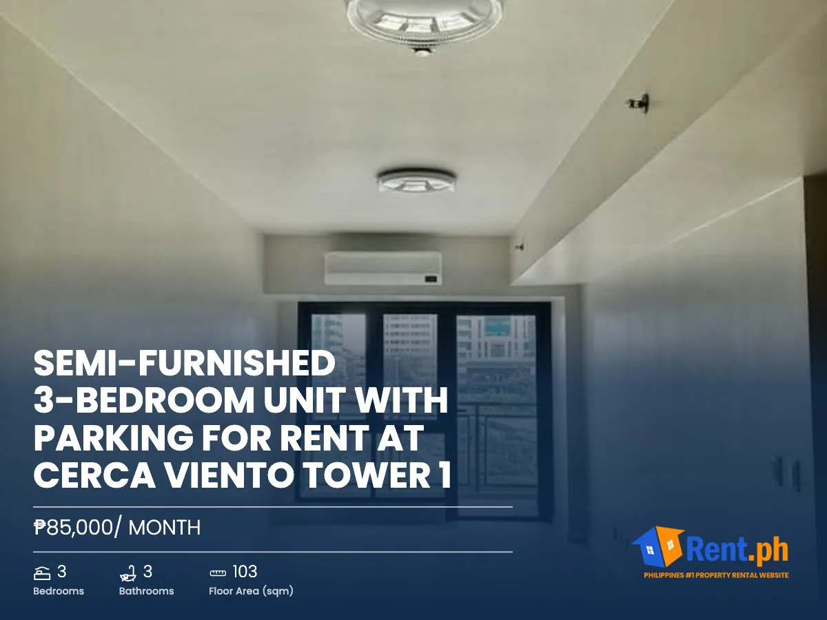 semi-furnished-3-bedroom-unit-with-parking-for-rent-at-cerca-viento-tower-1-for-rent