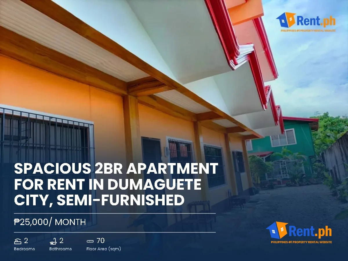 Spacious 2BR Apartment For Rent in Dumaguete City, Semi-Furnished