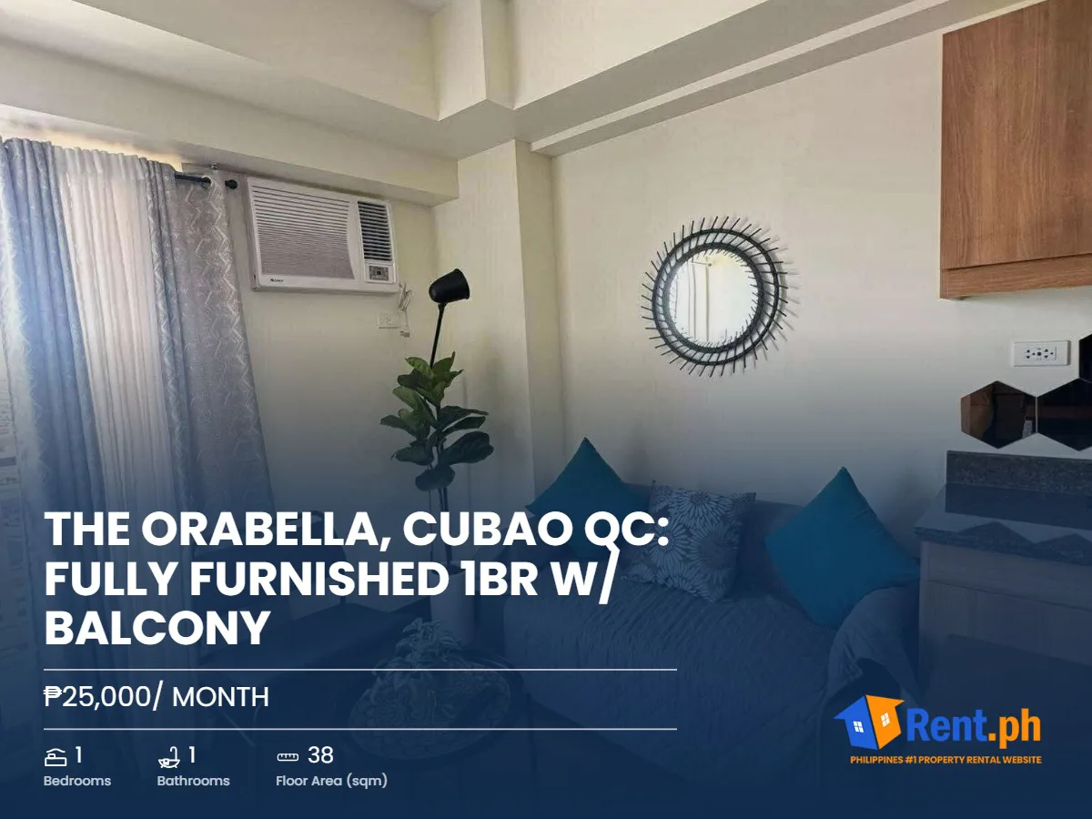 The Orabella, Cubao QC: Fully Furnished 1BR w/ Balcony