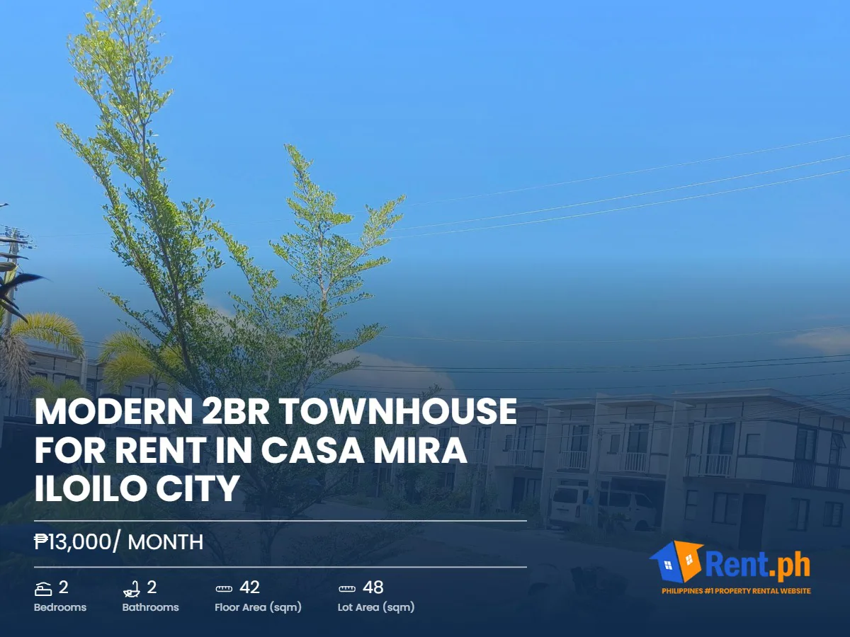 Modern 2BR Townhouse For Rent in Casa Mira Iloilo City