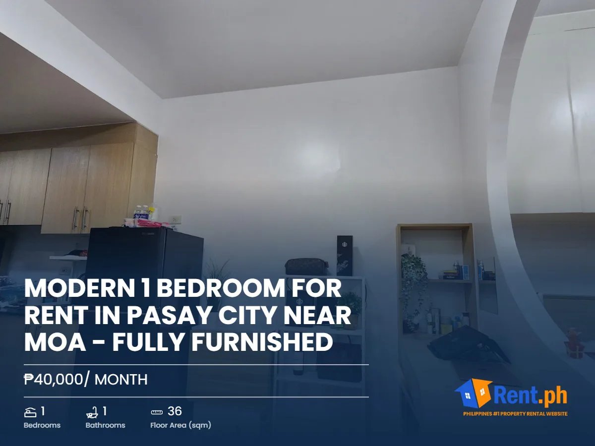 Modern 1 Bedroom For Rent in Pasay City near MOA - Fully Furnished