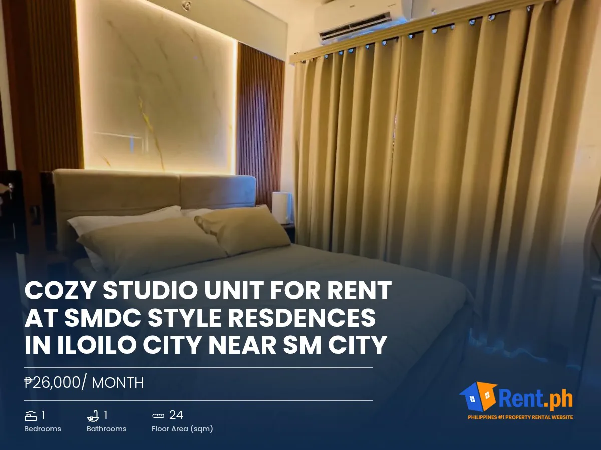 Cozy Studio Unit For Rent at SMDC Style Resdences in Iloilo City near SM City
