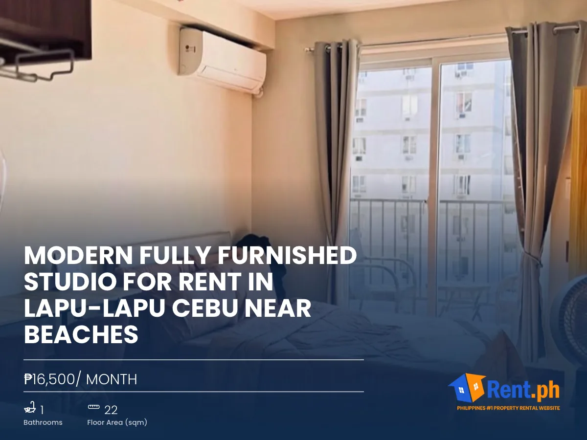 Modern Fully Furnished Studio For Rent in Lapu-Lapu Cebu near Beaches