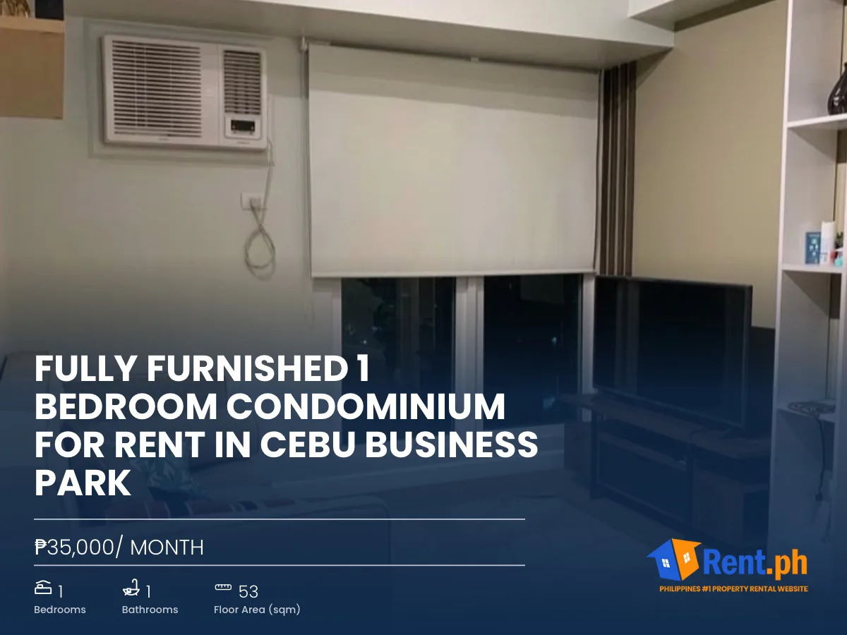 Fully Furnished 1 Bedroom Condominium For Rent in Cebu Business Park