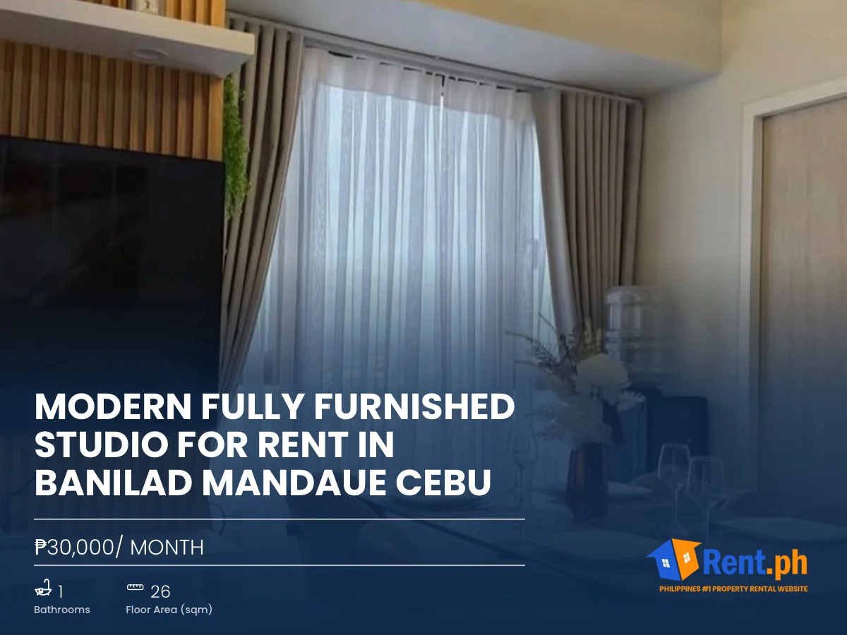 Modern Fully Furnished Studio For Rent in Banilad Mandaue Cebu