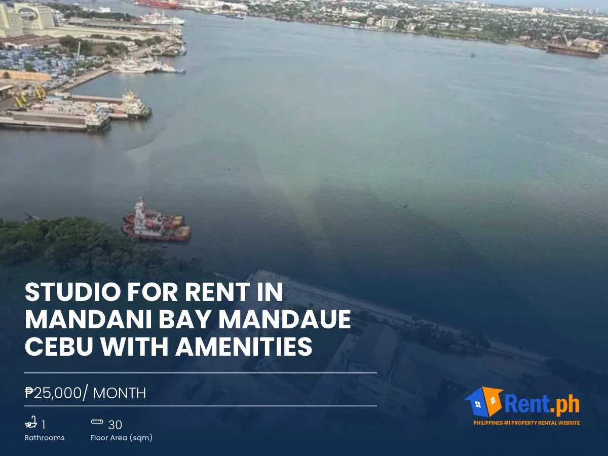 Studio For Rent in Mandani Bay Mandaue Cebu with Amenities