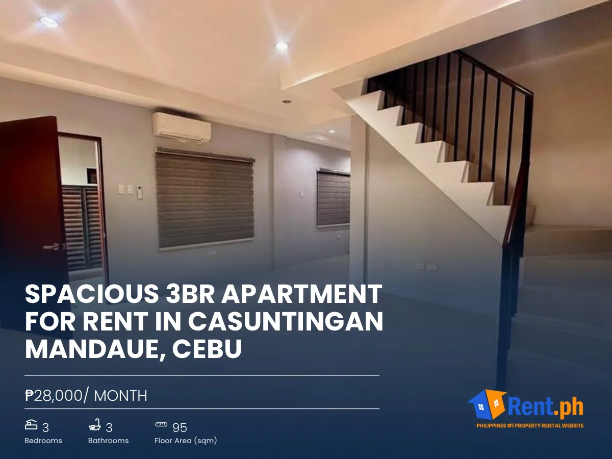 Spacious 3BR Apartment For Rent in Casuntingan Mandaue, Cebu