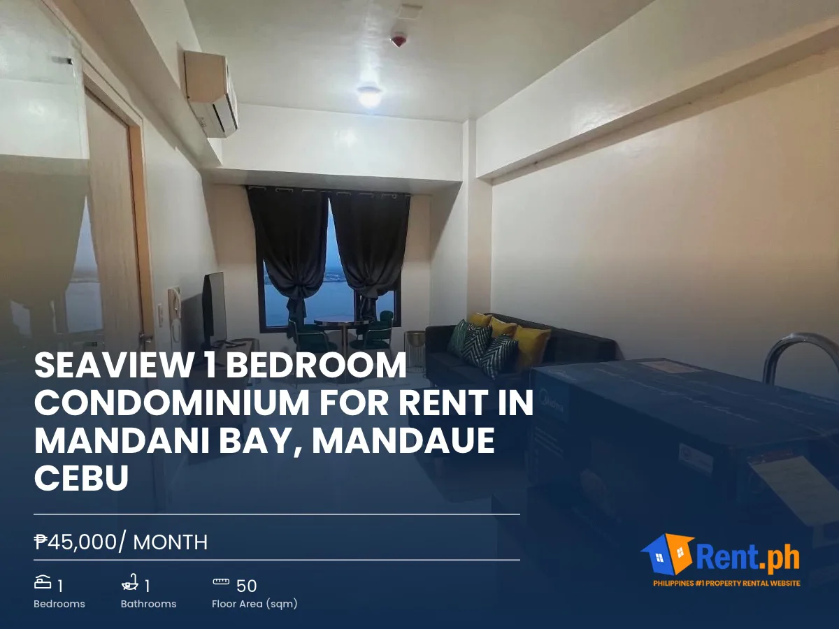 Seaview 1 Bedroom Condominium For Rent in Mandani Bay, Mandaue Cebu