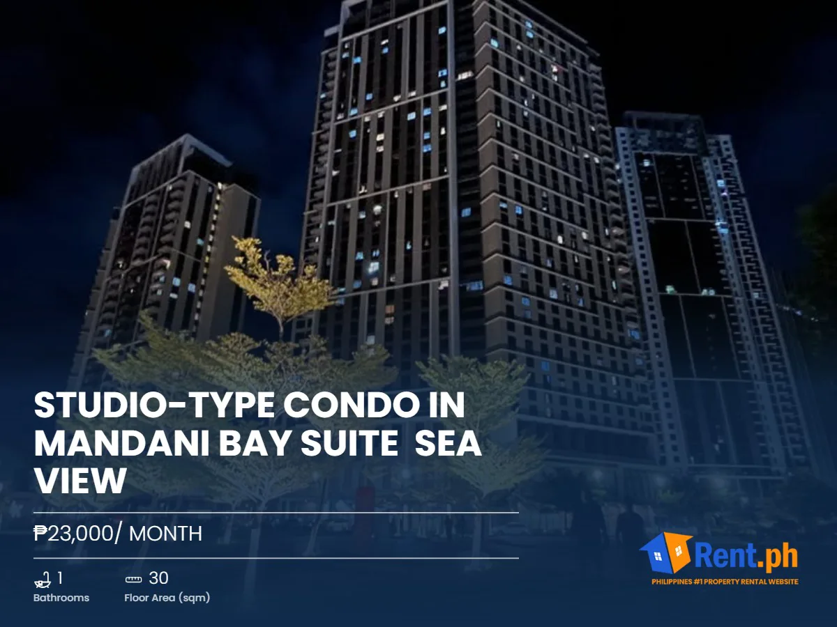 Studio-type Condo in Mandani Bay Suite  Sea View