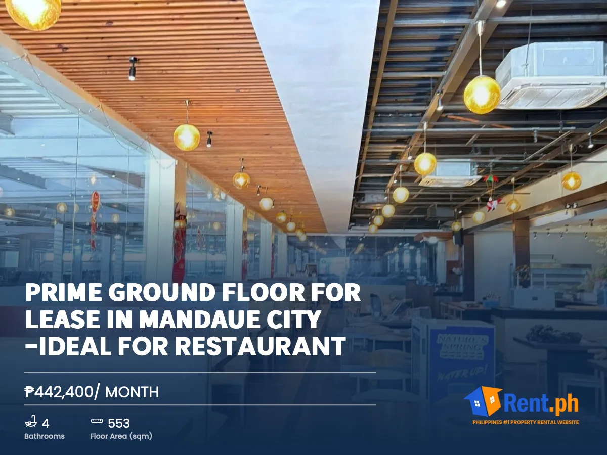 PRIME GROUND FLOOR FOR LEASE IN MANDAUE CITY -IDEAL FOR RESTAURANT