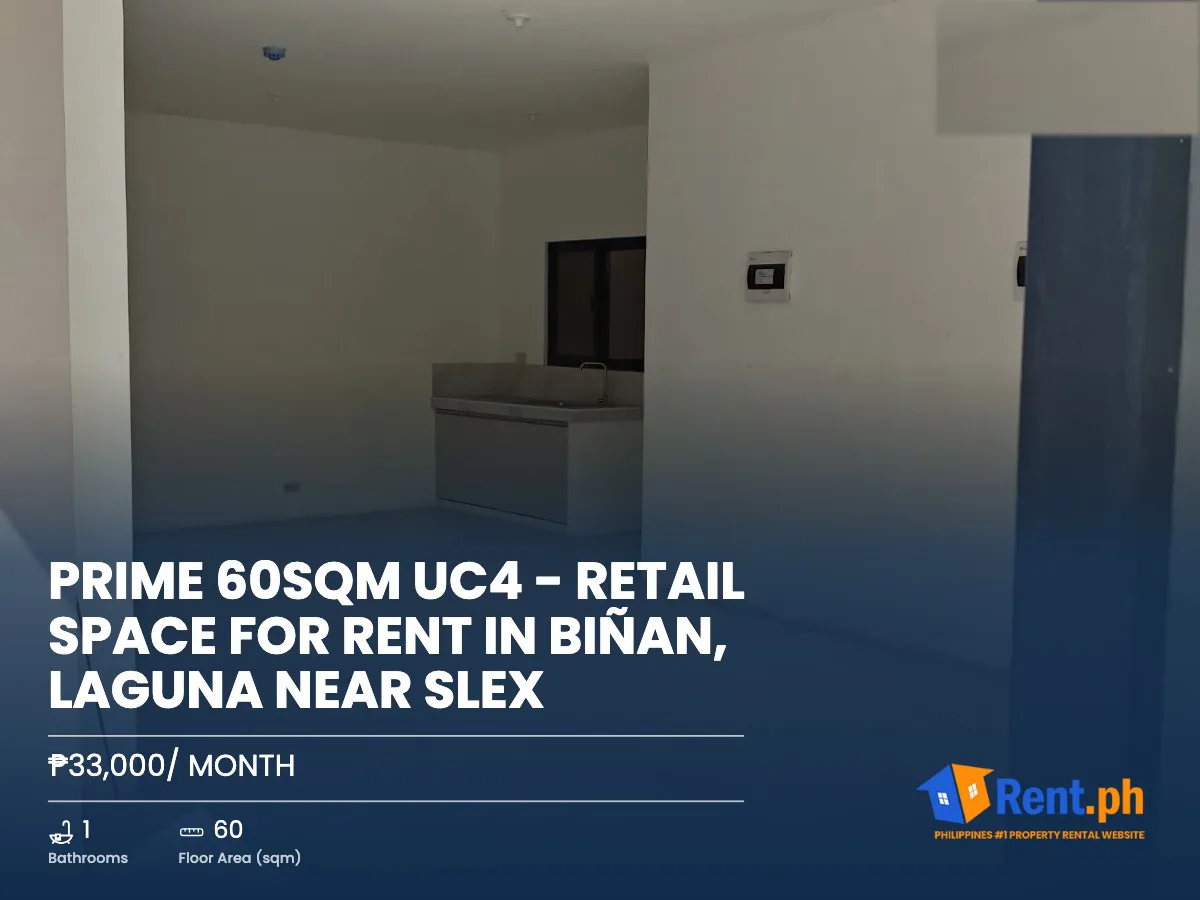 Prime 60sqm UC4 - Retail Space For Rent in Biñan, Laguna near SLEX - Secondary Image