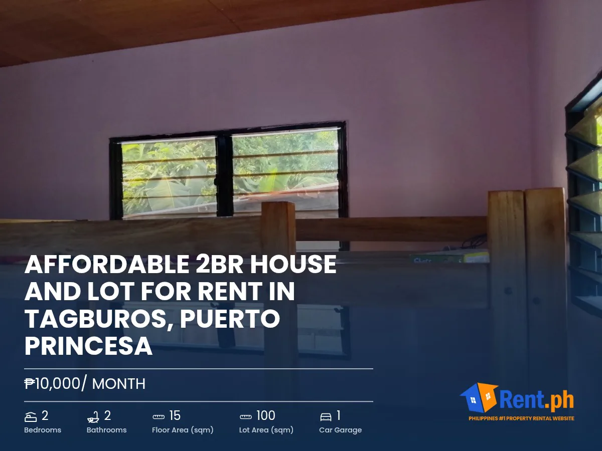 Affordable 2BR House and Lot For Rent in Tagburos, Puerto Princesa