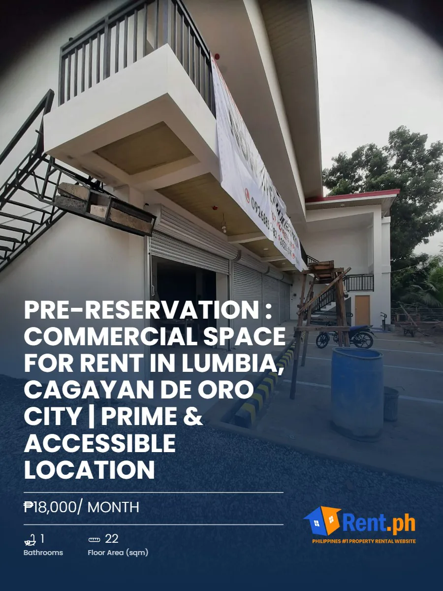 PRE-RESERVATION : Commercial Space for Rent in Lumbia, Cagayan de Oro City | Prime & Accessible Location - Secondary Image
