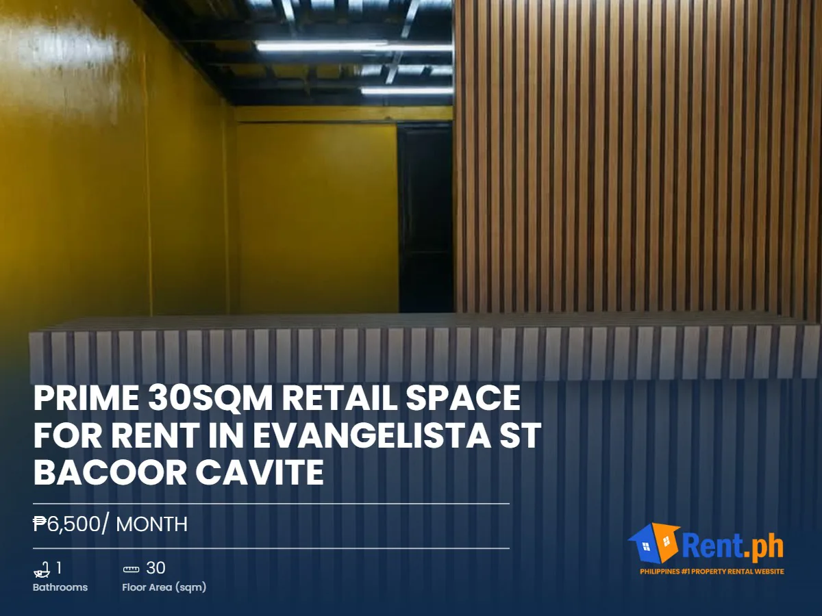 Prime 30sqm Retail Space For Rent in Evangelista St Bacoor Cavite 