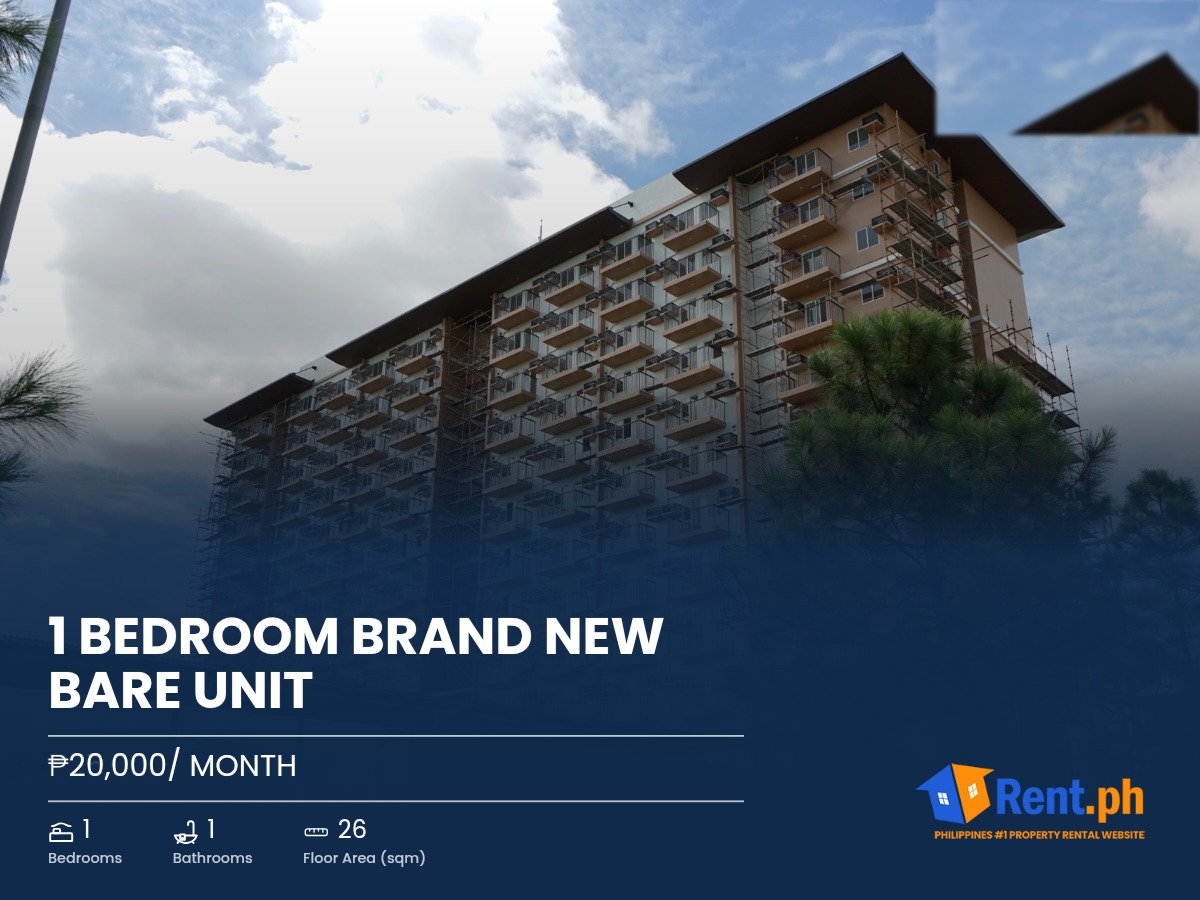 1 bedroom brand new bare unit