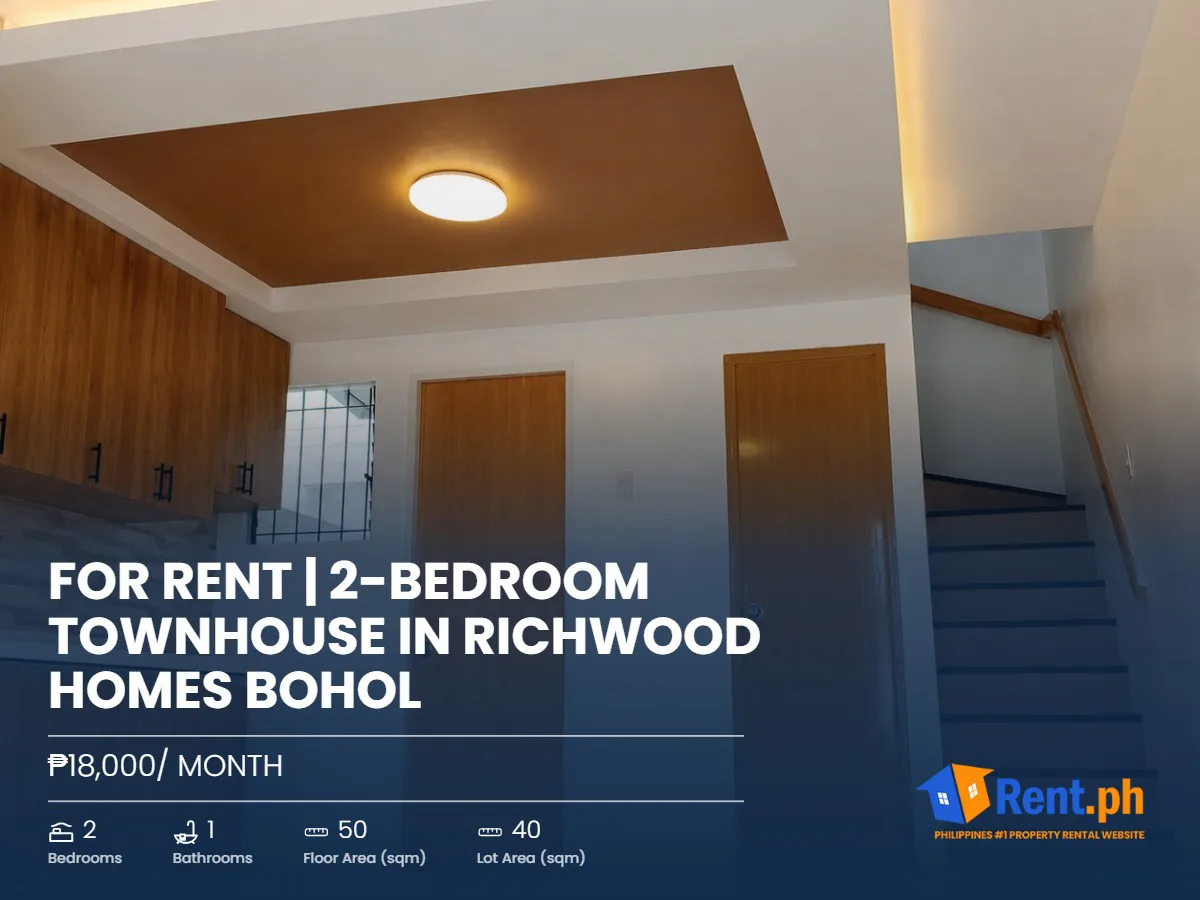 FOR RENT | 2-Bedroom Townhouse in Richwood Homes Bohol