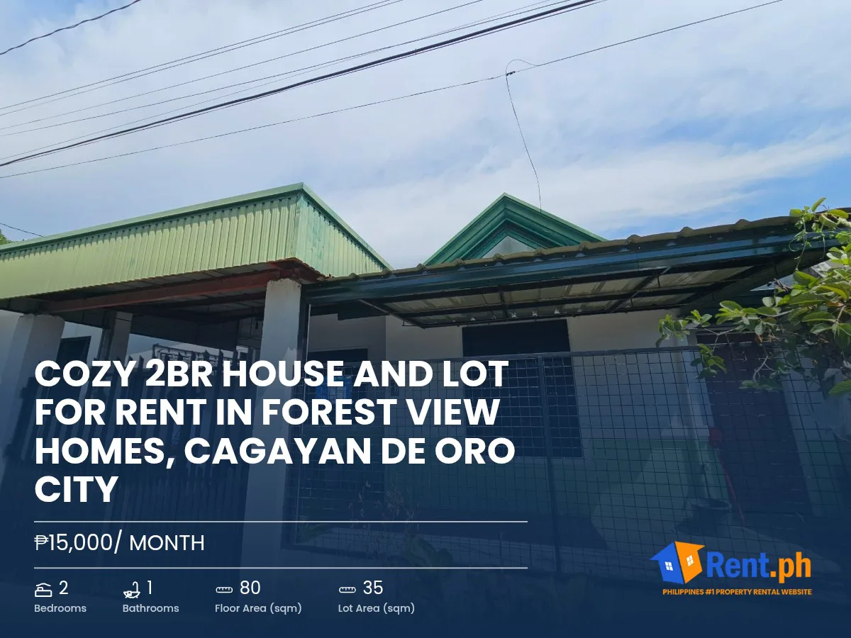 Cozy 2BR House and Lot For Rent in Forest View Homes, Cagayan De Oro City
