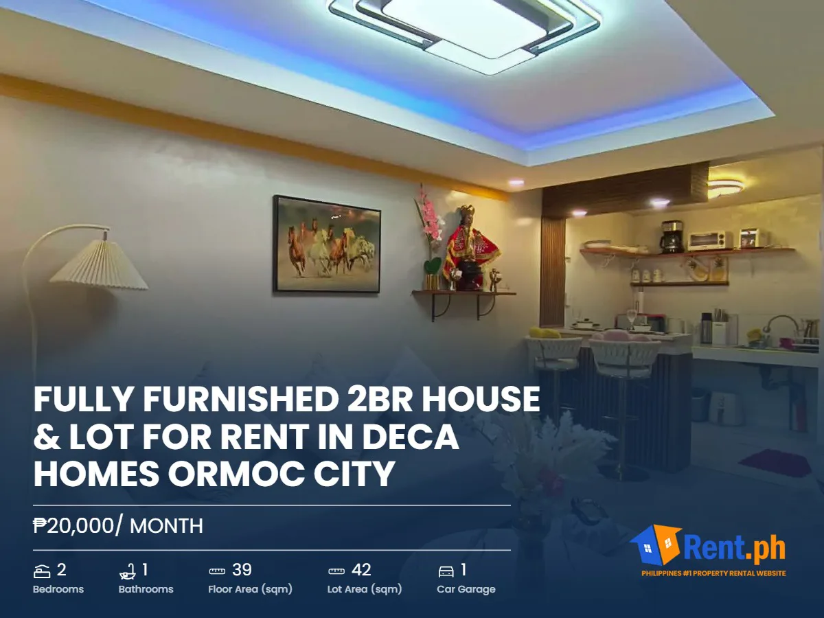 Fully Furnished 2BR House & Lot For Rent in Deca Homes Ormoc City