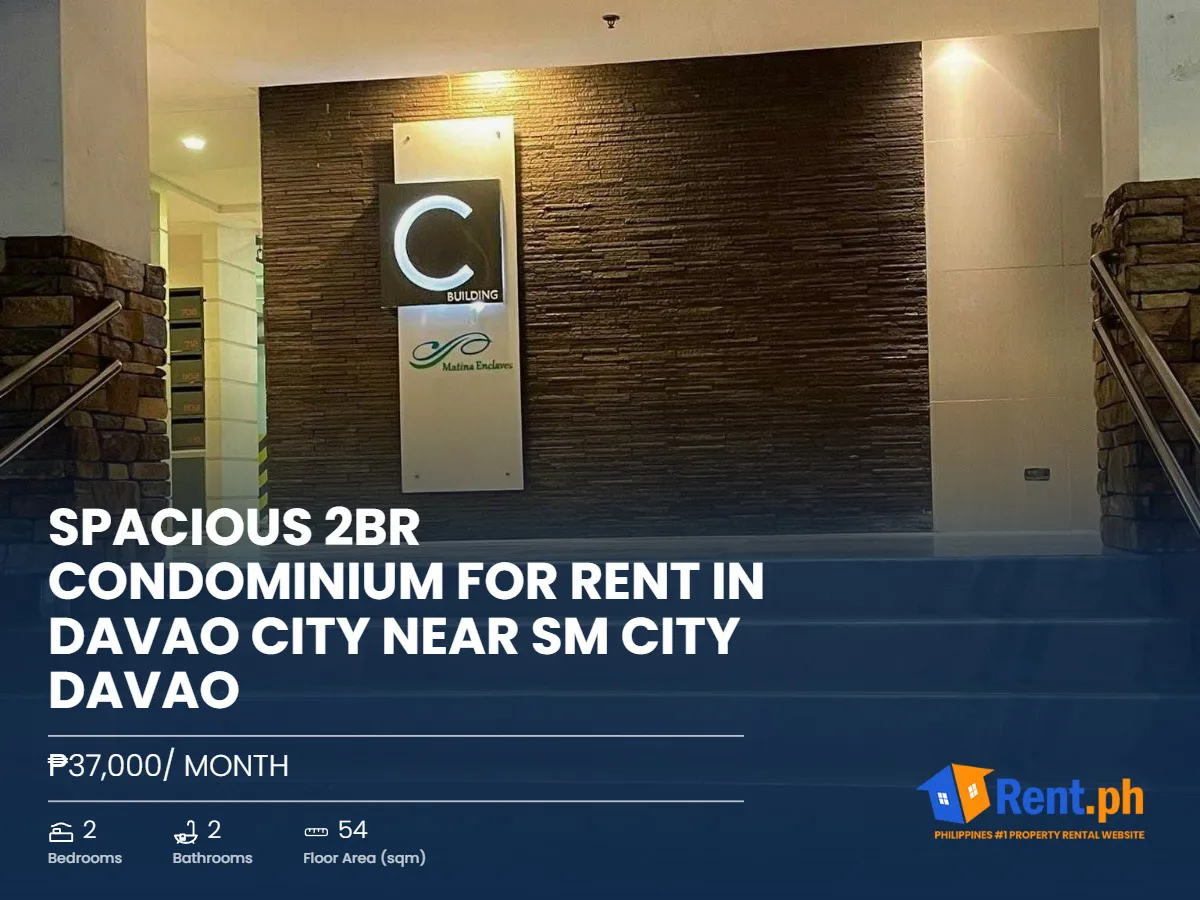 Spacious 2BR Condominium For Rent in Davao City near SM City Davao
