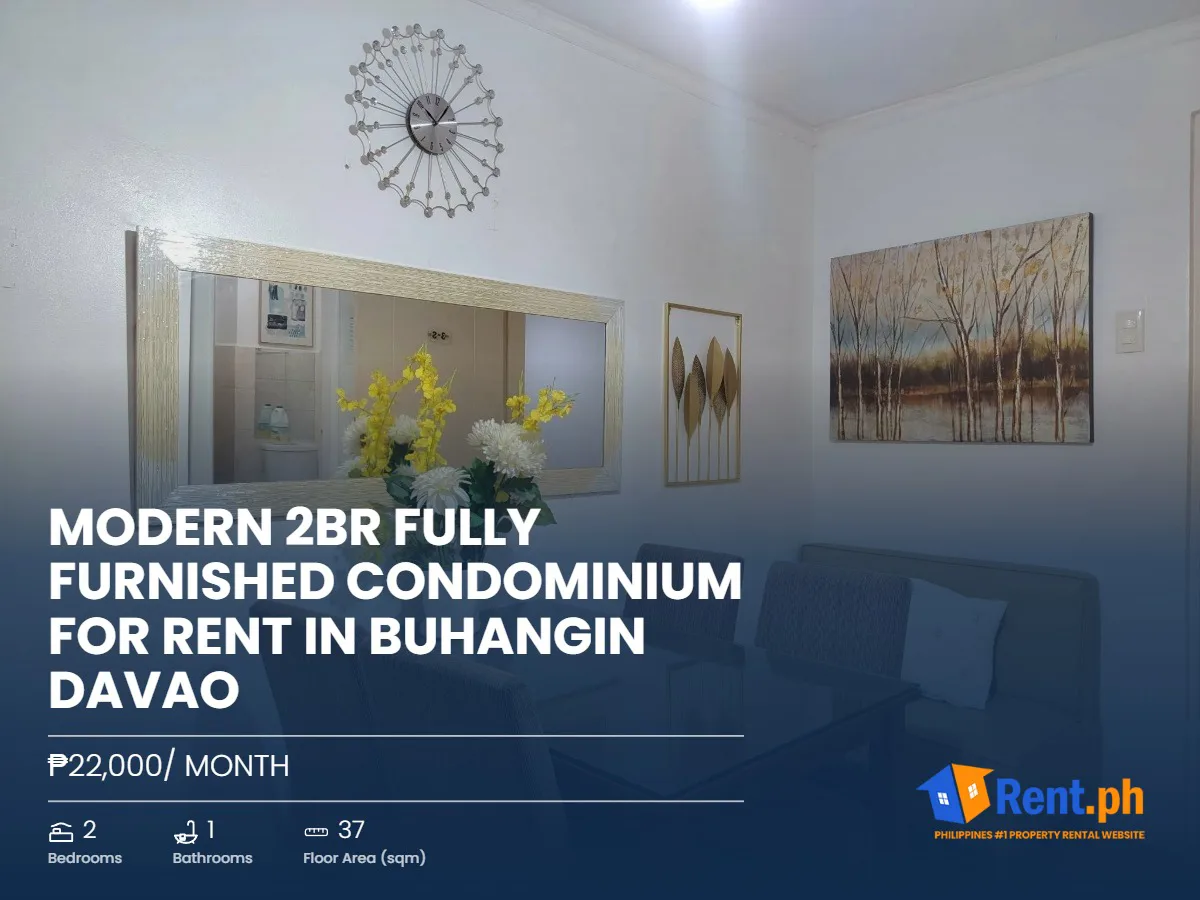 Modern 2BR Fully Furnished Condominium For Rent in Buhangin Davao