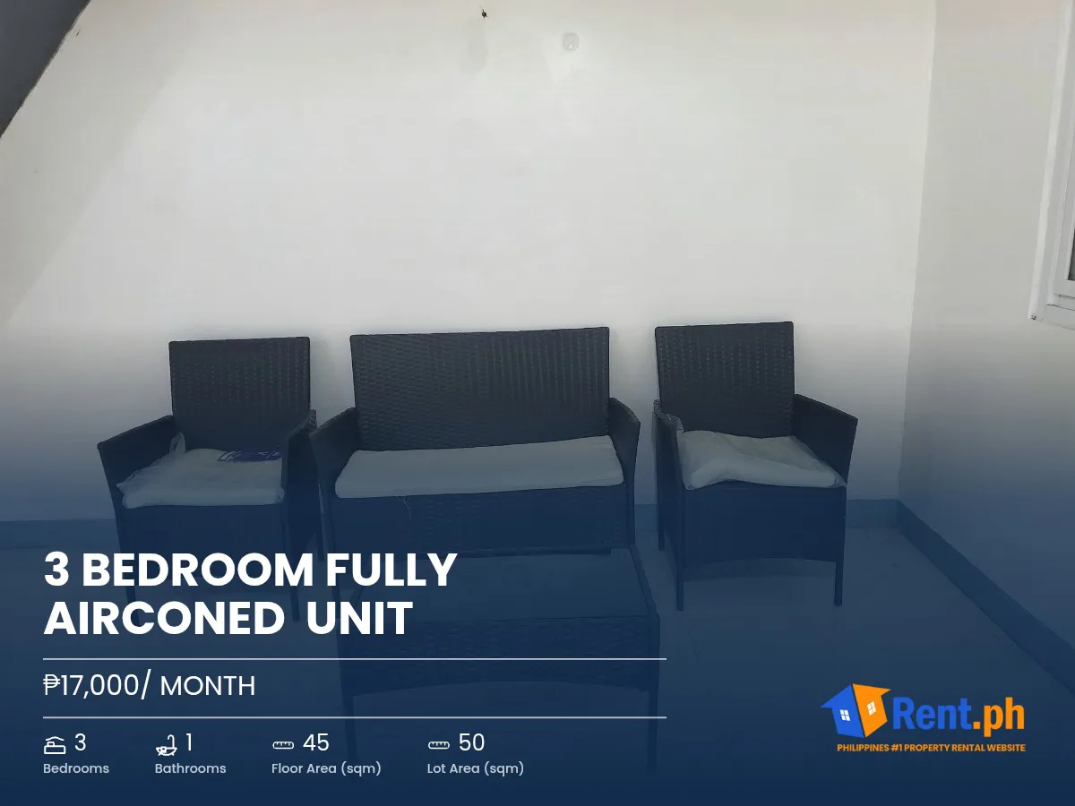 3 bedroom fully airconed  unit