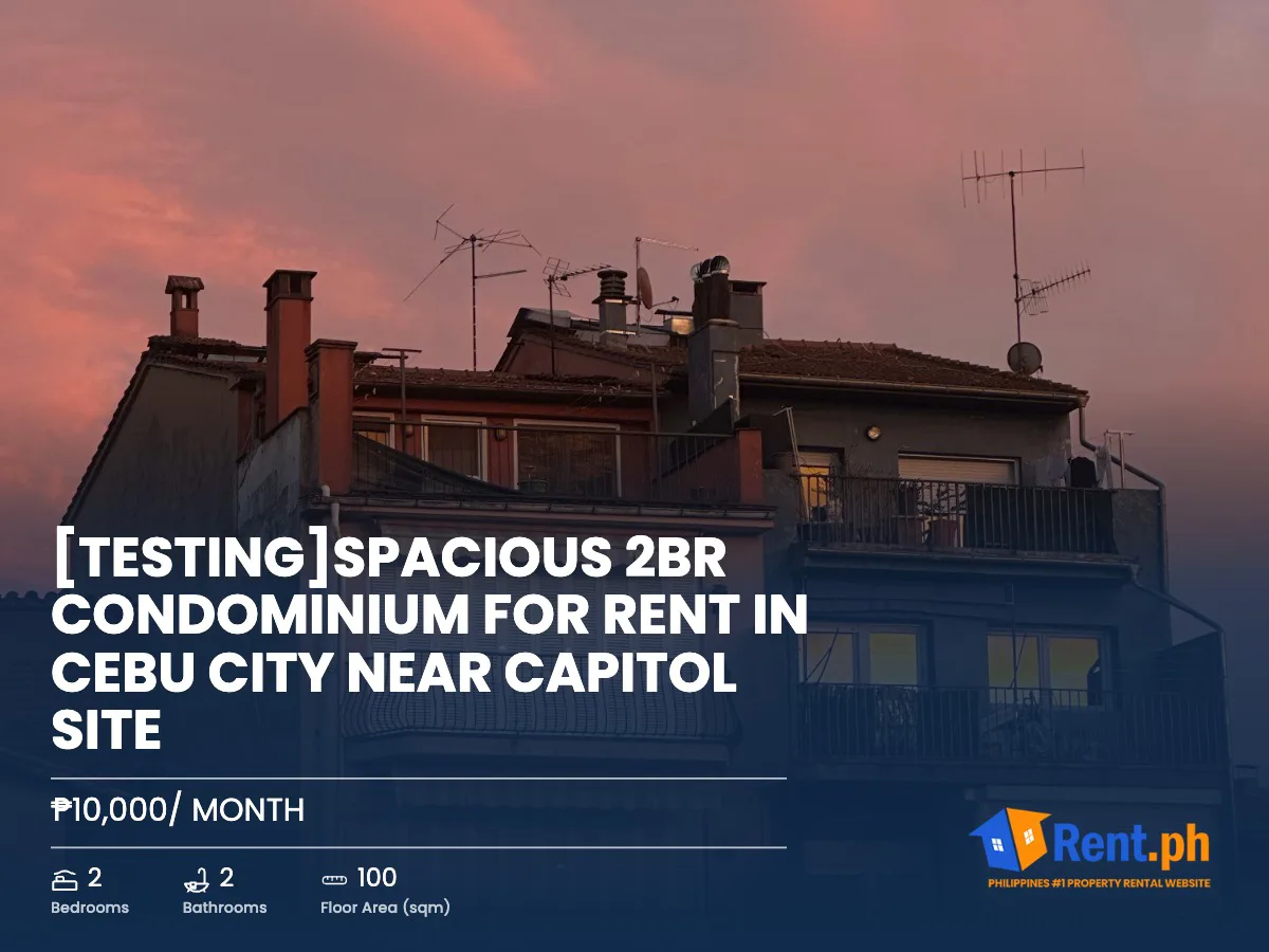 [TESTING]Spacious 2BR Condominium For Rent in Cebu City near Capitol Site