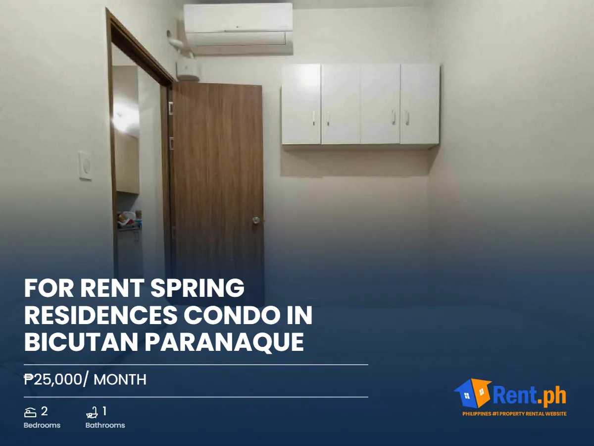 FOR RENT Spring Residences Condo in Bicutan Paranaque