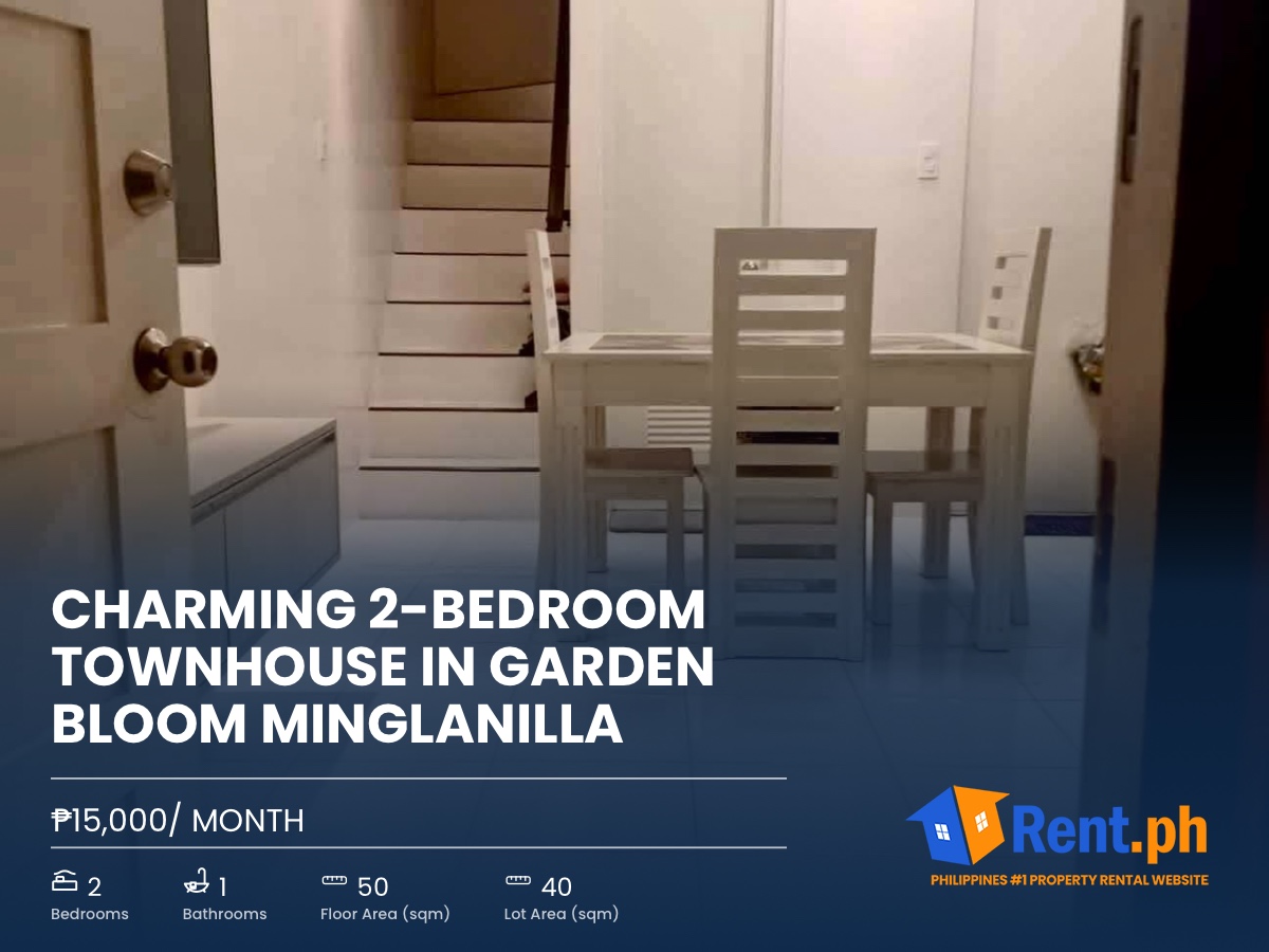 Charming 2-Bedroom Townhouse in Garden Bloom Minglanilla