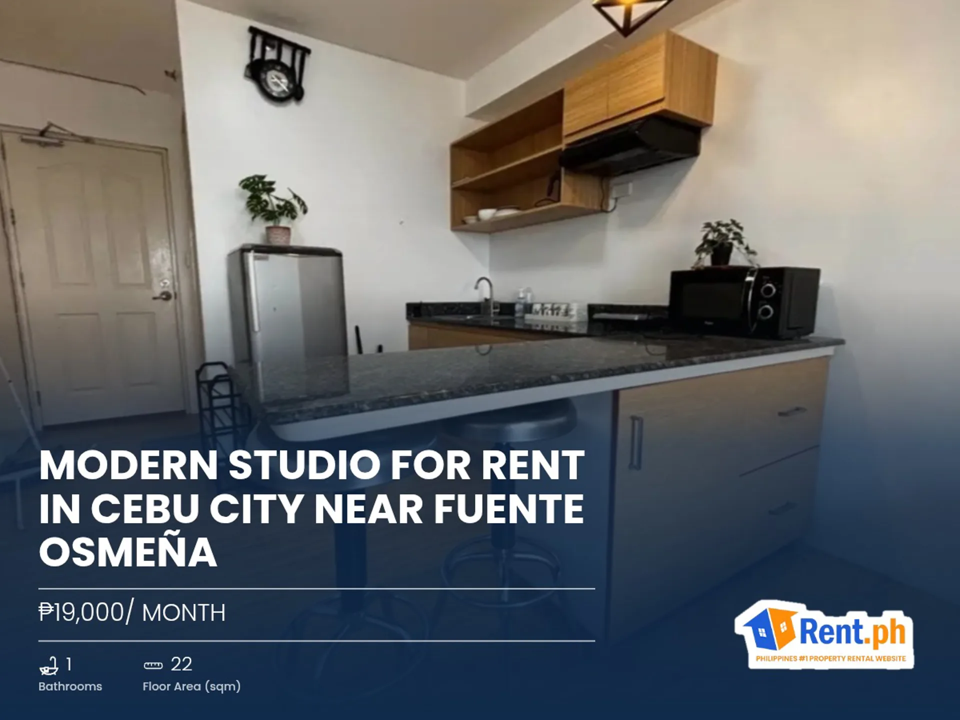 Modern Studio For Rent in Cebu City near Fuente Osmeña
