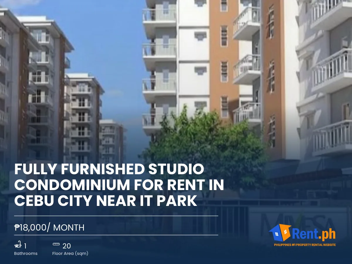 Fully Furnished Studio Condominium For Rent in Cebu City near IT Park