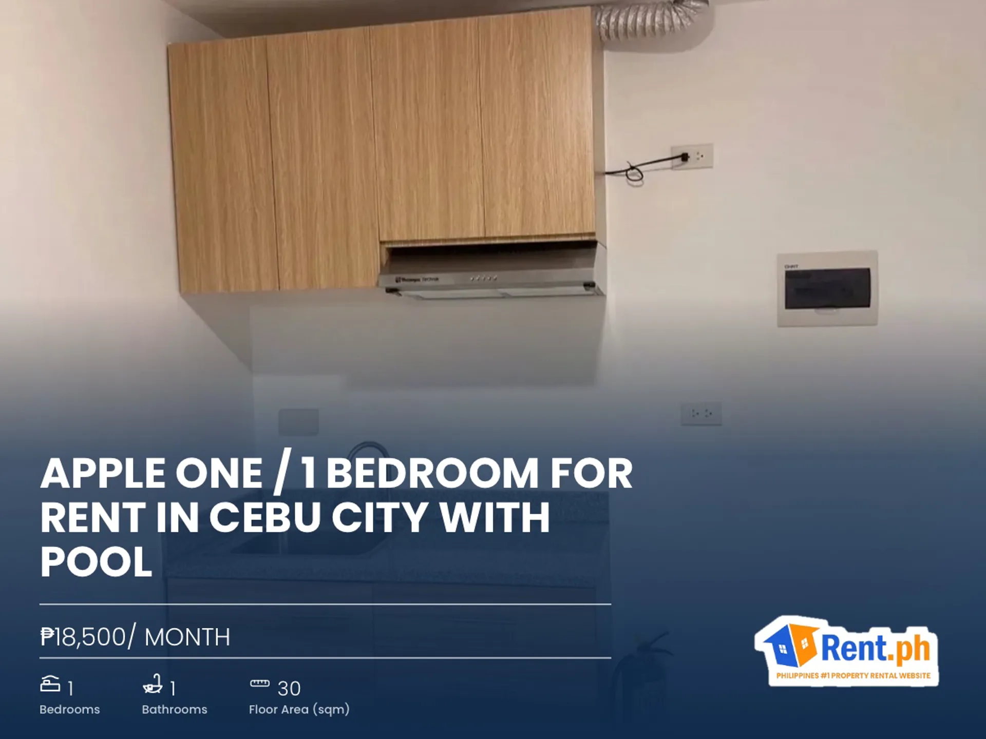 Apple One / 1 Bedroom For Rent in Cebu City with Pool
