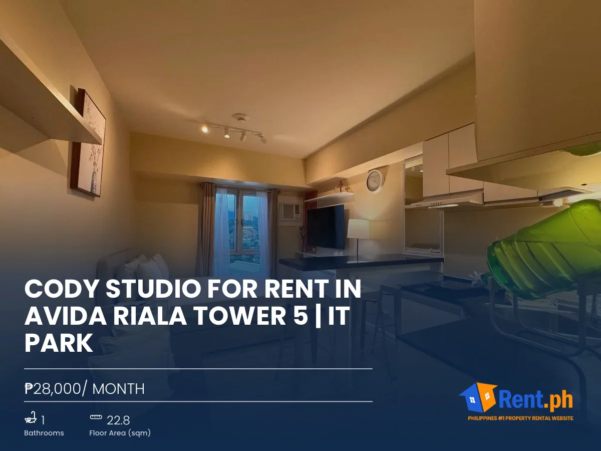 Cody Studio For Rent in Avida Riala Tower 5 | IT Park