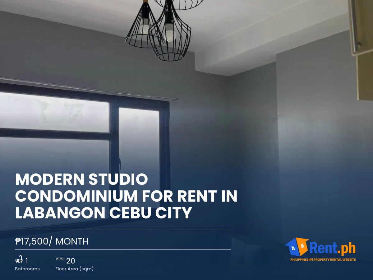 Modern Studio Condominium For Rent in Labangon Cebu City