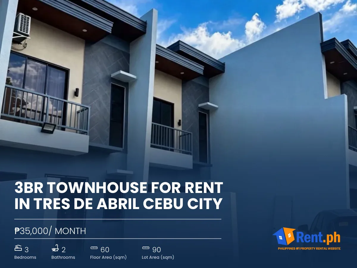 3BR Townhouse For Rent in Tres de Abril Cebu City