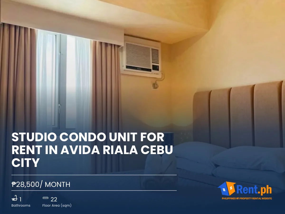 Studio Condo Unit For Rent in Avida Riala Cebu City