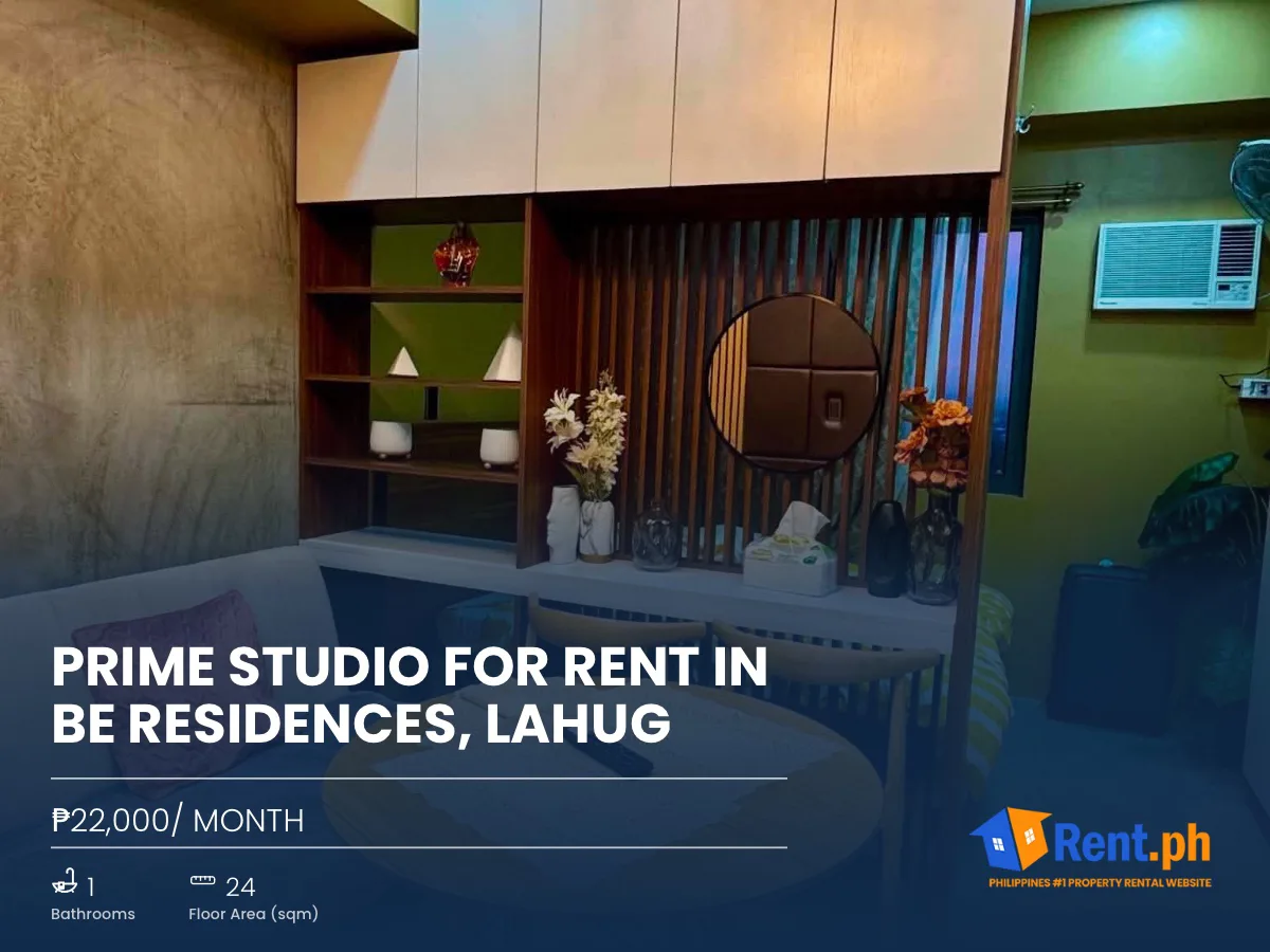 Prime Studio For Rent in BE Residences, Lahug
