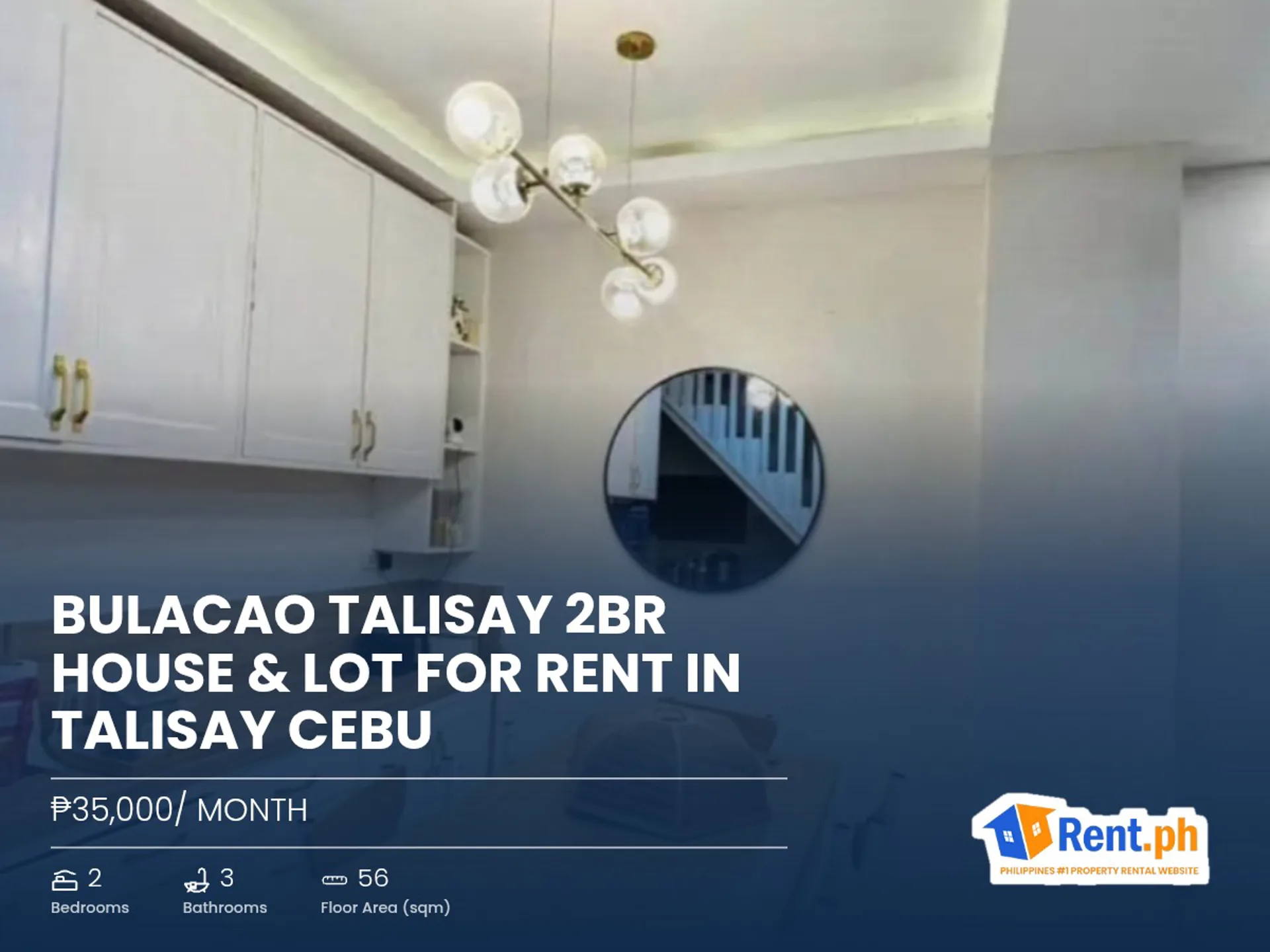 Bulacao Talisay 2BR House & Lot For Rent in Talisay Cebu