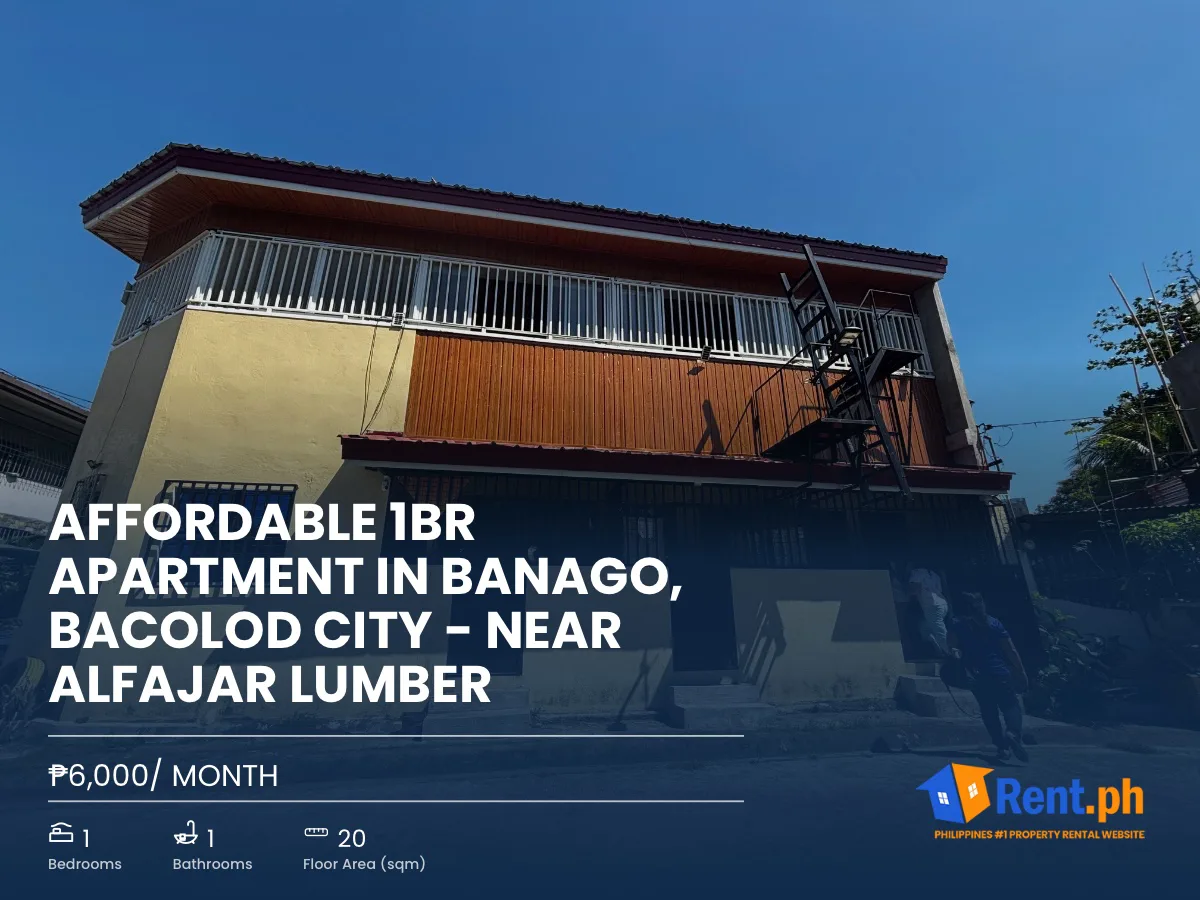 Affordable 1BR Apartment in Banago, Bacolod City - Near Alfajar Lumber