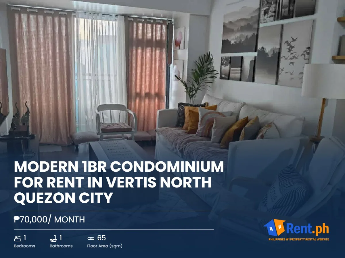 Modern 1BR Condominium For Rent in Vertis North Quezon City