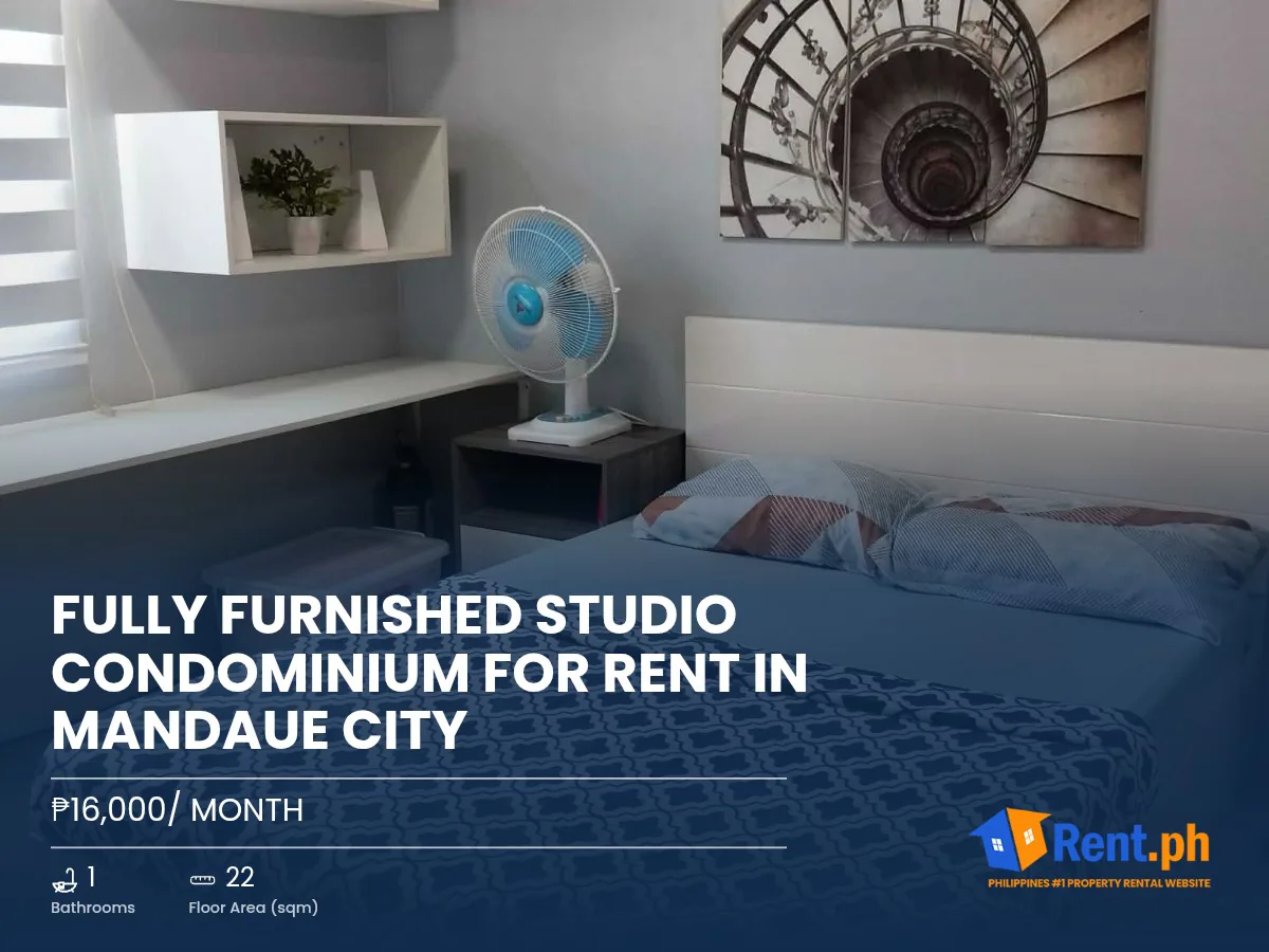Fully Furnished Studio Condominium For Rent in Mandaue City
