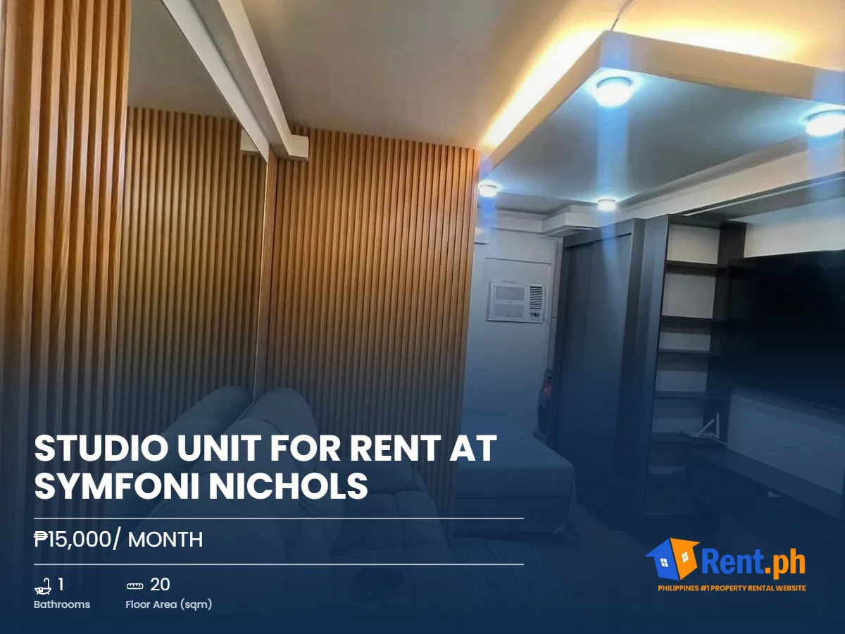 Studio unit for rent at Symfoni Nichols