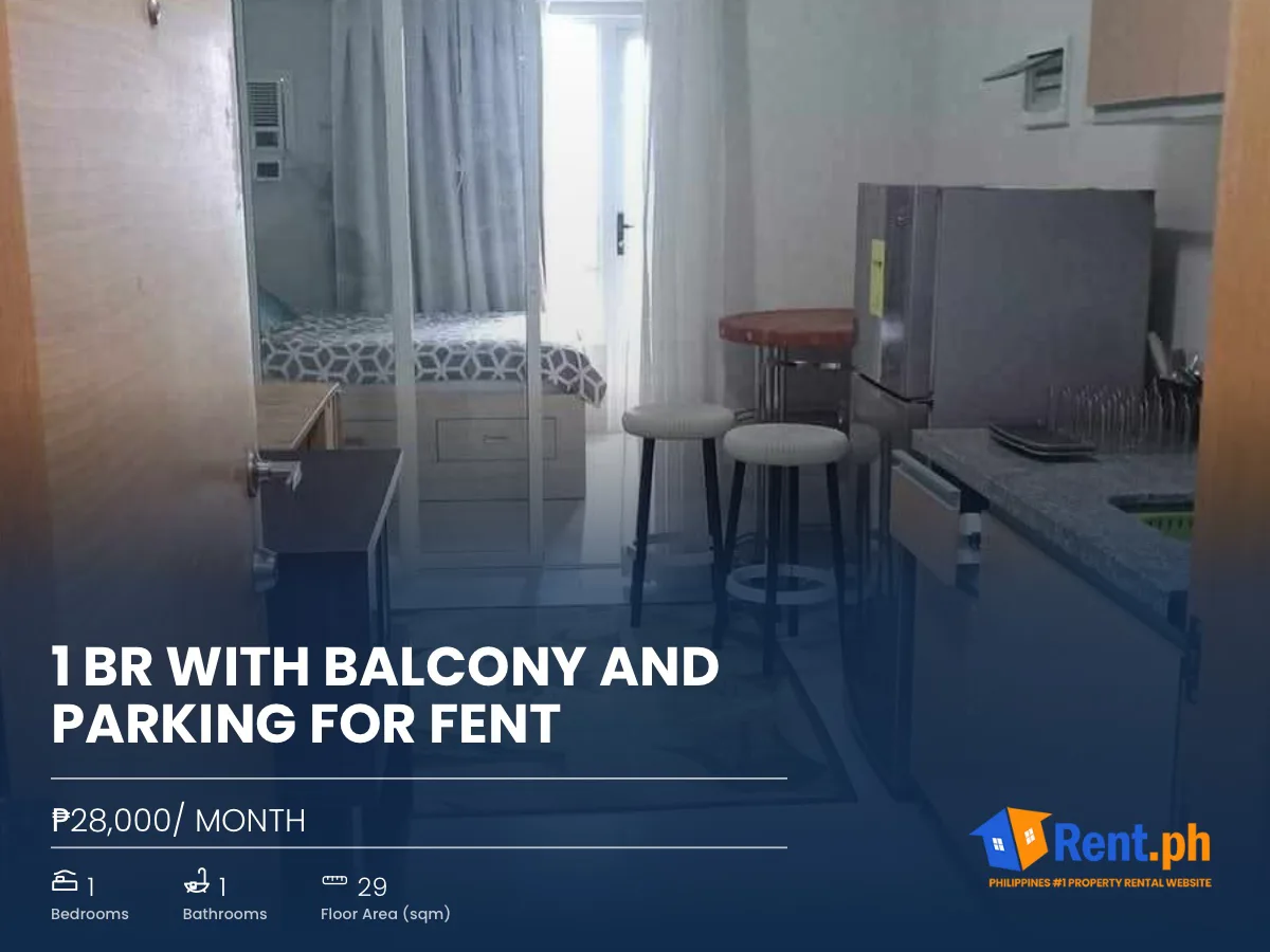 1 BR with Balcony and Parking For Fent 