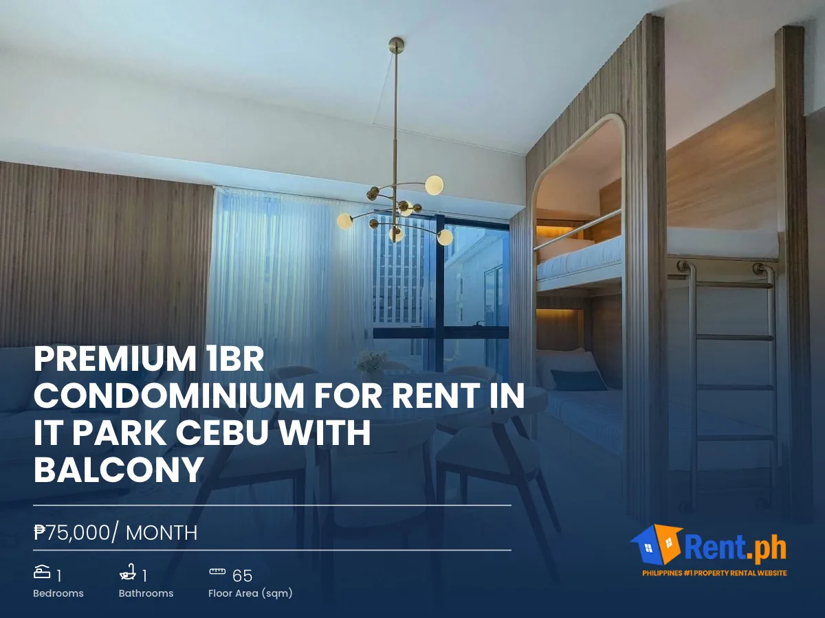 Premium 1BR Condominium For Rent in IT Park Cebu with Balcony