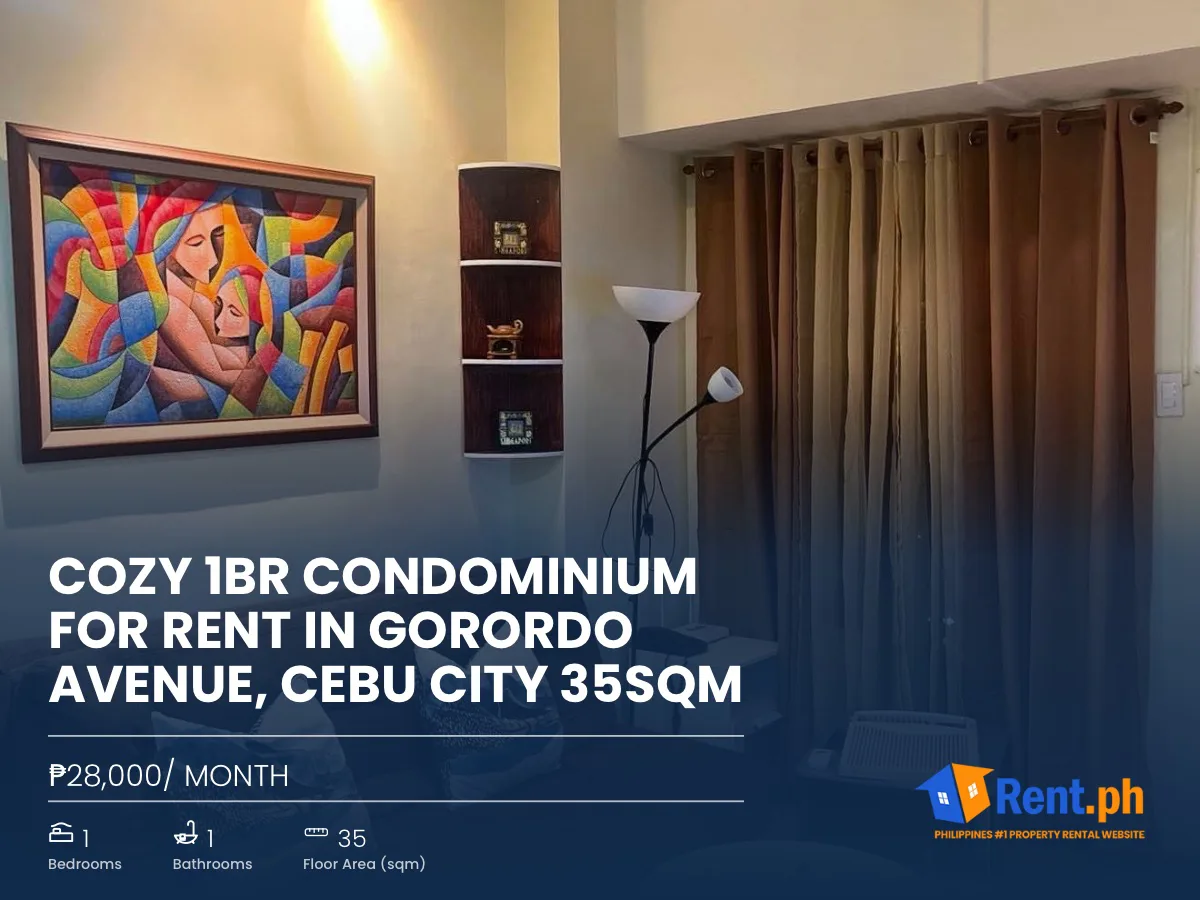 Cozy 1BR Condominium For Rent in Gorordo Avenue, Cebu City 35sqm