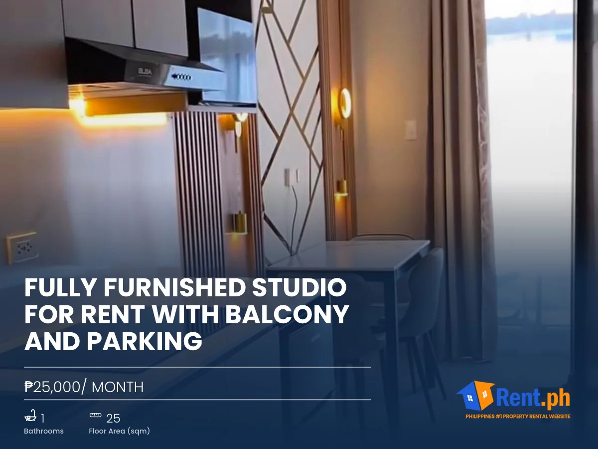 Fully Furnished Studio For Rent with Balcony and Parking